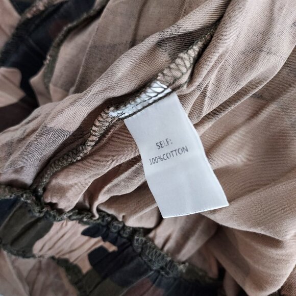 Easel 100% Cotton Camouflage Button Down Long Sleeve Jumpsuit NWT - Picture 6 of 16